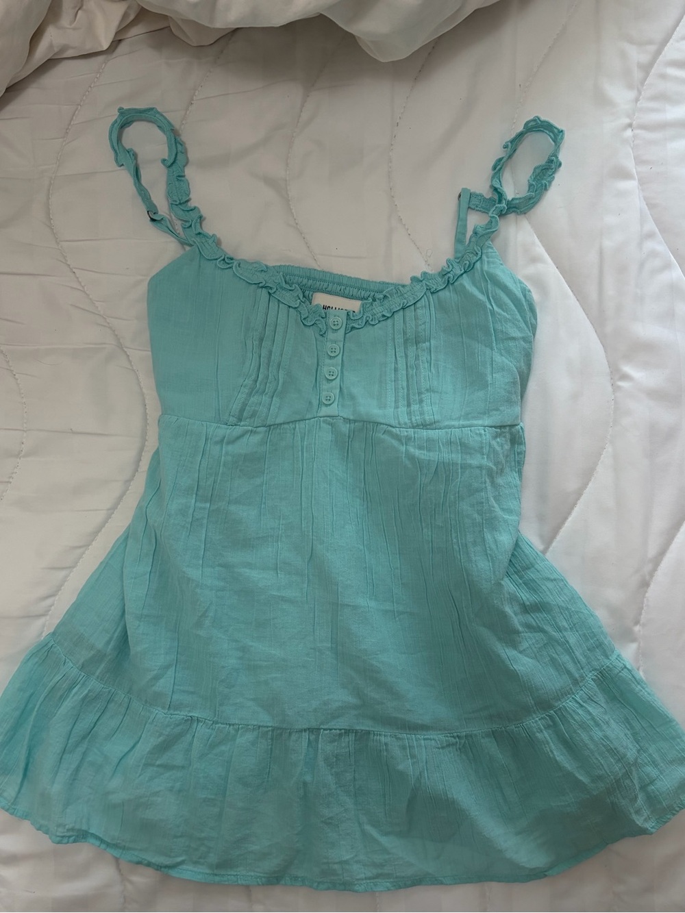 Hollister teal babydoll tank